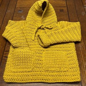 Beautiful Hand Knitted Hooded Infant Sweater